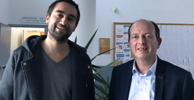 Jean-Baptiste Arena, maire de Patrimoniu, et Paul-Félix Benedetti, co-fondateurs de la démarche Core in Fronte.