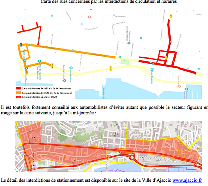 Cérémonie d'hommage à Claude Erignac : Restrictions de circulation à Ajaccio
