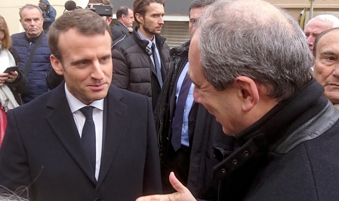 Jean Zuccarelli avec Emmanuel Macron Jean Zuccarelli avec Emmanuel Macron