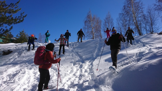 Initiation aux raquettes, ce dimanche après-midi au col de Verghju.