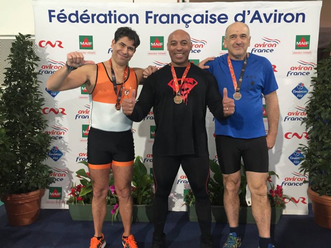 Paul Mattia à droite, vice-champion de France en 500 et 2000 m Paul Mattia à droite, vice-champion de France en 500 et 2000 m