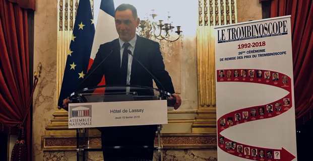 Gilles Simeoni, président du Conseil exécutif de la Collectivité de Corse, a reçu, à l'hôtel de Lassay, le prix Trombinoscope du meilleur élu local pour 2017.