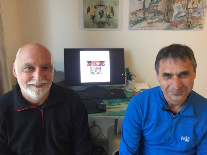 Patriziu Croce et Ghjiseppu-Antò Salviani, auteurs de «À passi minuti … in puesia» Patriziu Croce et Ghjiseppu-Antò Salviani, auteurs de «À passi minuti … in puesia»