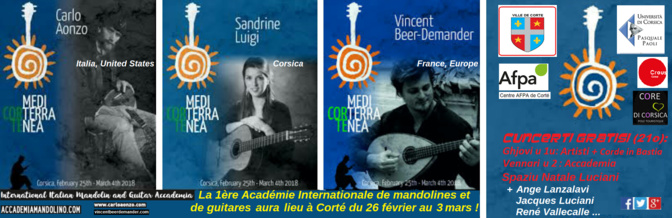 Corte : Deux concerts pour la première académie internationale de mandolines et de guitares Corte : Deux concerts pour la première académie internationale de mandolines et de guitares