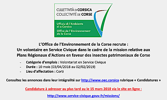L’Office de l’Environnement de la Corse recrute