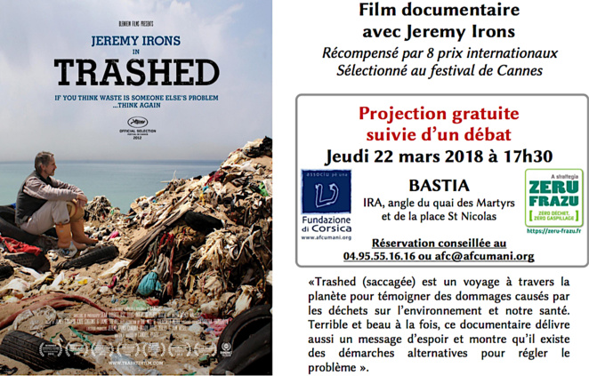 IRA de Bastia : Projection publique de "Trashed"