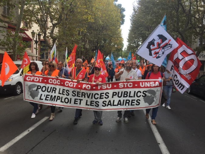 Social : Les fonctionnaires dans la rue à Bastia