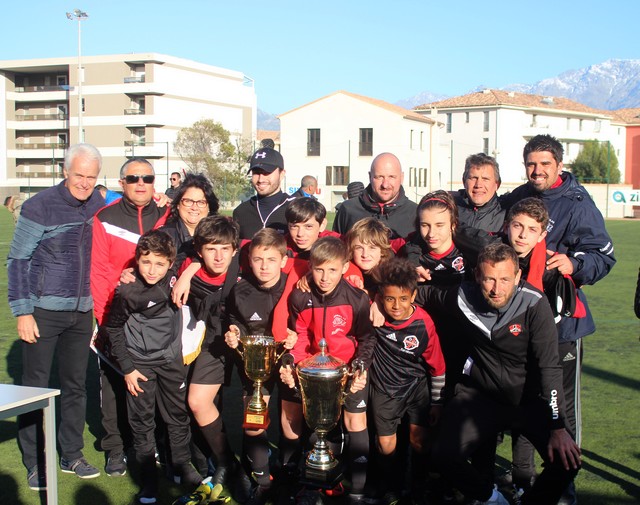 Les lauréats du tournoi du FCS Calvi-Challenge Dominique Rutily  récompensés