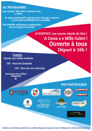 Corte : Première édition des rencontres Sports pour Tous avec « A Corsa a e mille culori» Corte : Première édition des rencontres Sports pour Tous avec « A Corsa a e mille culori»
