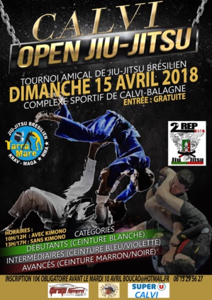 Open de Jiu-Jitsu à Calvi le dimanche 15 avril Open de Jiu-Jitsu à Calvi le dimanche 15 avril