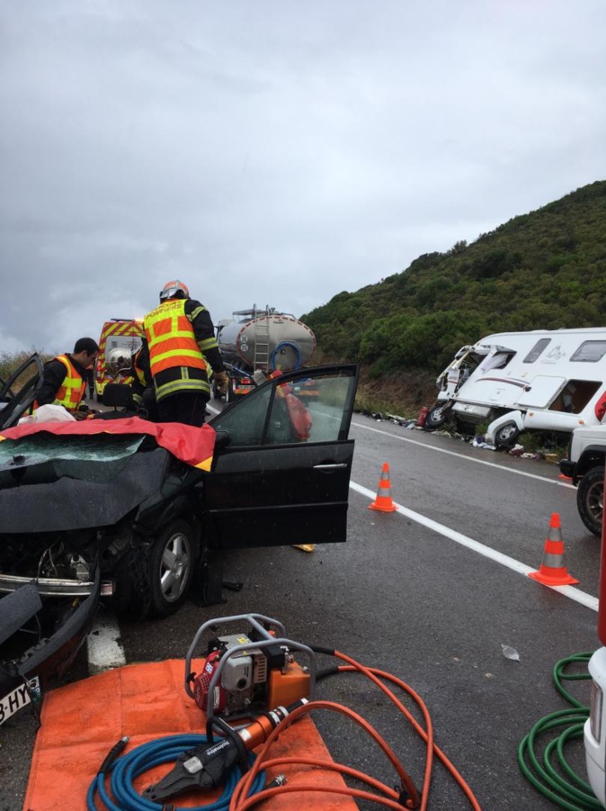 3 blessés à Ostriconi dans un accident entre une voiture et un camping-car