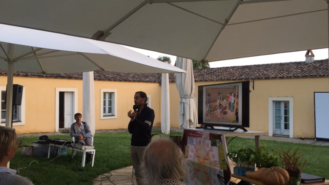 Fabien Tournan a également expliqué son expérience de permaculture au Maroc, dans des sols arides Fabien Tournan a également expliqué son expérience de permaculture au Maroc, dans des sols arides