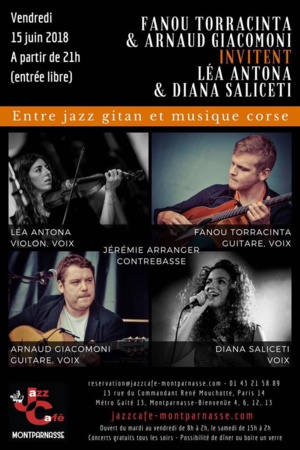 Paris : Un quartet corse au Jazz Café Montparnasse Paris : Un quartet corse au Jazz Café Montparnasse