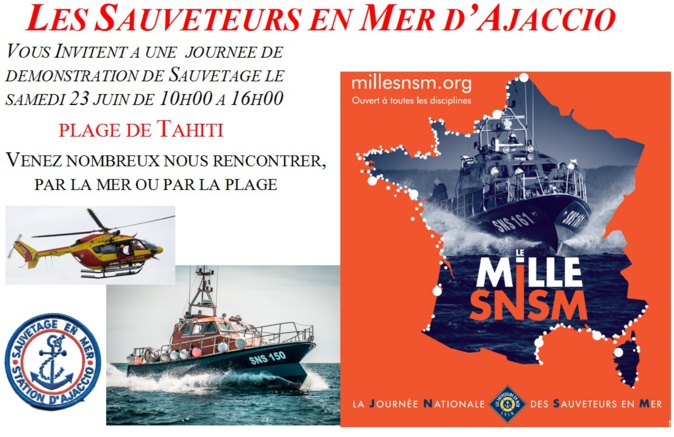 Ajaccio Journée Nationale des Sauveteurs en Mer, Plage du Ricanto