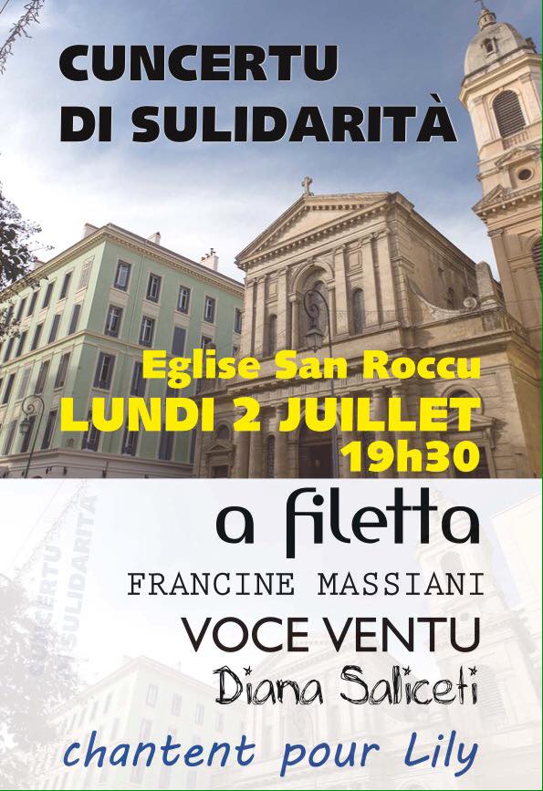 Ajaccio : A Filetta, Diana Saliceti, Voce Ventu et Francine Massiani chantent pour Lily