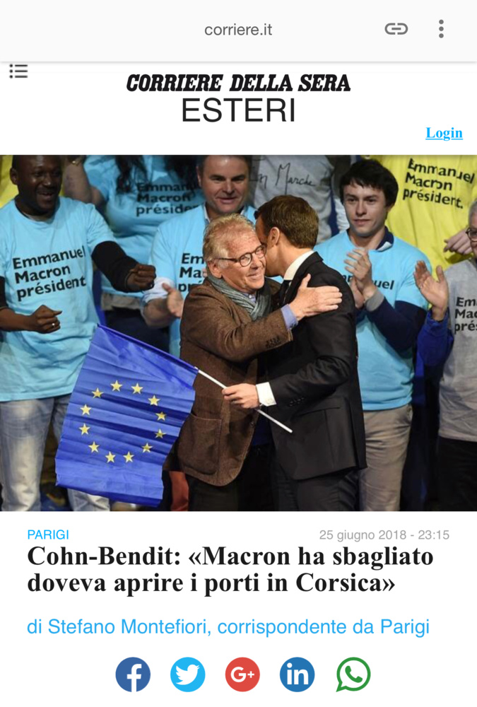 Daniel Cohn-Bendit : "Macron a eu tort, il aurait dû ouvrir les ports de Corse"