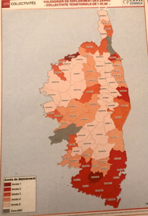 Calendrier de déploiement de la fibre par zone. Calendrier de déploiement de la fibre par zone.
