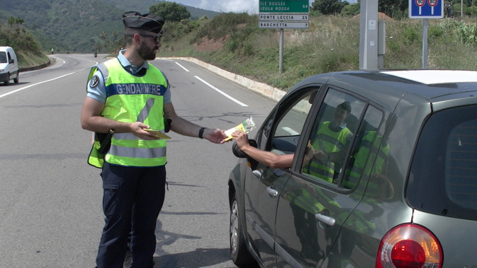 Lucciana : Opération de sensibilisation aux 80 km/h Lucciana : Opération de sensibilisation aux 80 km/h