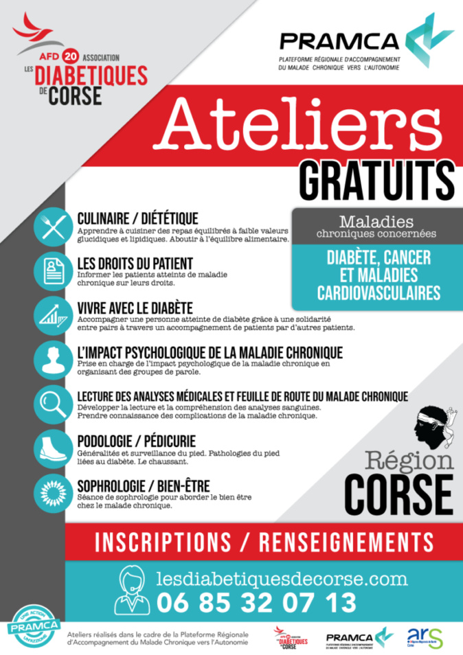 Accompagnement du malade chronique  : Les diabétiques de Corse proposent 7 ateliers