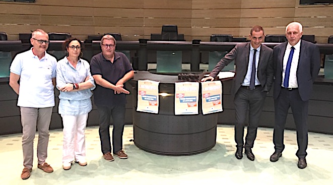 Gilles Simeoni, président de l'Exécutif de Corse, et Saveriu Luciani, conseiller exécutif en charge de la langue corse, ont présenté l'édition 2018 de Linguimondi qui aura lieu ce vendredi à Ajaccio