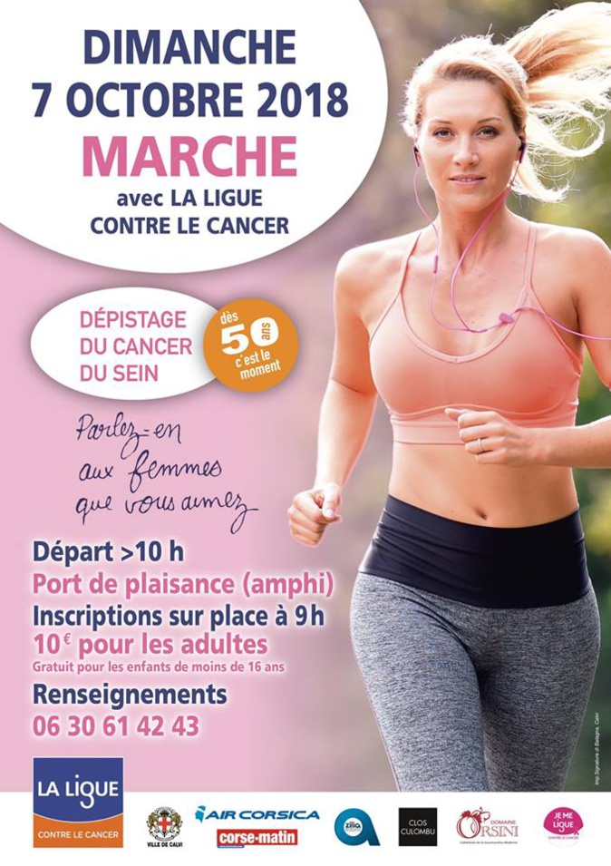 La Marche Rose de la Ligue contre le cancer aura lieu le 7 octobre à Calvi La Marche Rose de la Ligue contre le cancer aura lieu le 7 octobre à Calvi