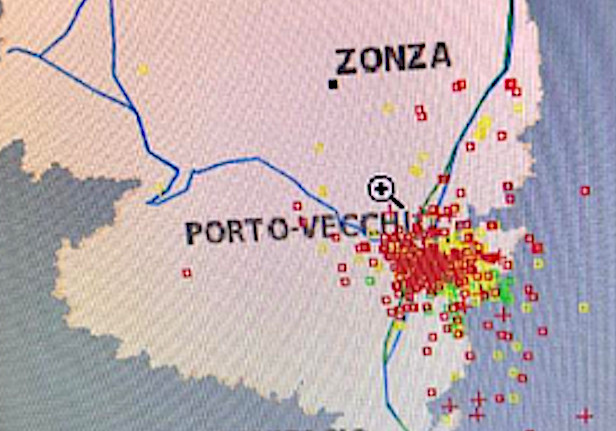 500 impacts de foudre ont été recensés dans la région de Porto-Vecchio