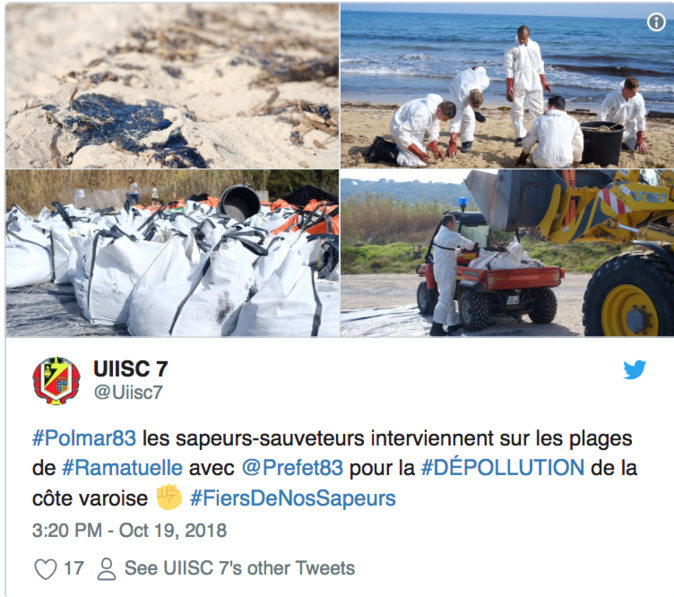 Plusieurs plages du Var polluées par des hydrocarbures après la collision au large du Cap Corse