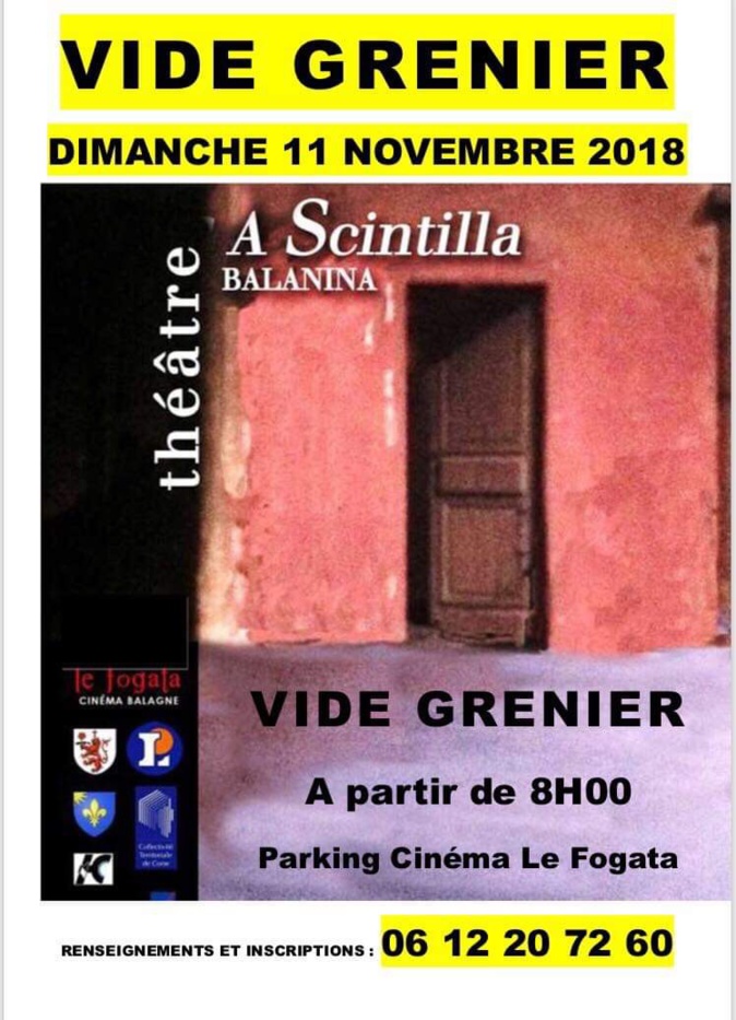 Ile Rousse : Vide grenier de la Scintilla Balanina ce dimanche 
