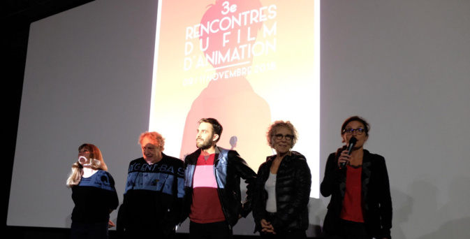 Le jury avant la projection de Parvana Le jury avant la projection de Parvana