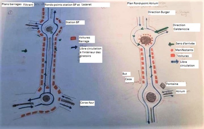 Le plan des actions sur Ajaccio Le plan des actions sur Ajaccio