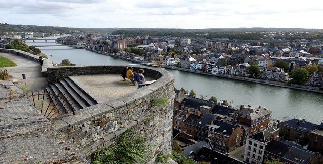 Wallonie: vue de la citadelle de Namur