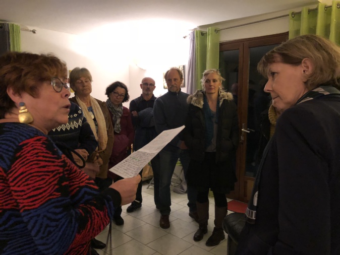 Josiane Chevalier, préfète de Corse visite le complexe sportif Calvi-Balagne et le village d'Avapessa