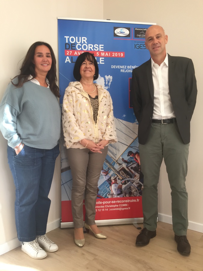 Christophe Combi et son équipe en préparation du tour de Corse