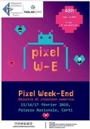 Pixel Week-end à l'université de Corse : 48 heures pour créer un jeu vidéo ou un micro-métrage d'animation Pixel Week-end à l'université de Corse : 48 heures pour créer un jeu vidéo ou un micro-métrage d'animation