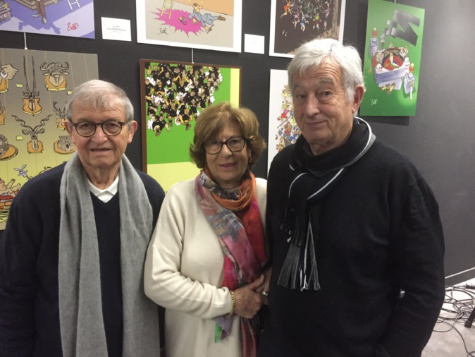 Battì, à droite, a inauguré son exposition en compagnie de ses proches... Battì, à droite, a inauguré son exposition en compagnie de ses proches...