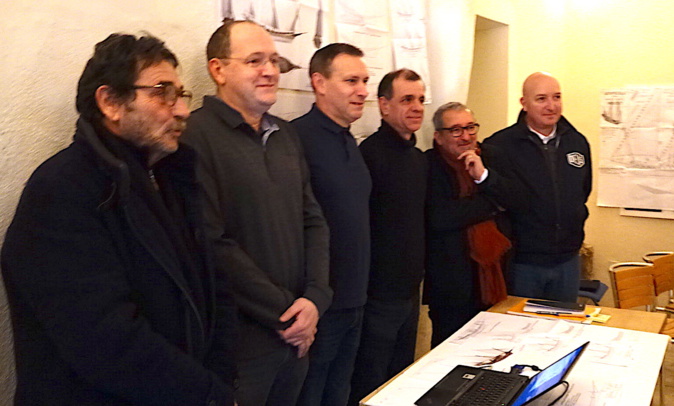 Les réprésentants de la Fondation du Patrimoine, de Vito et de A Madunetta