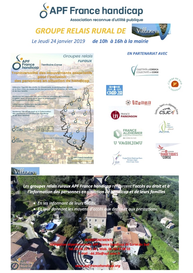 Jeudi 24 janvier l'APF à Villanova pour animer un nouveau Groupe Relais