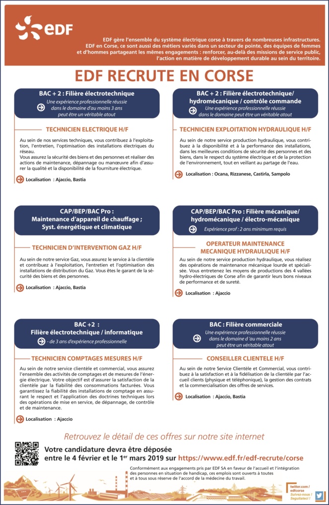 EDF recrute en Corse