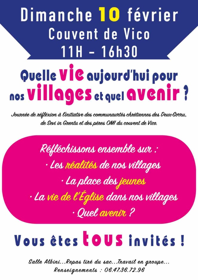 Débat sur l'avenir des villages corses ce dimanche 10 février à Vico