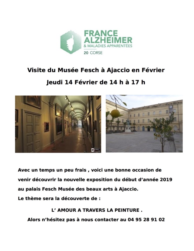 Saint Valentin au Musée Fesch d'Ajaccio avec France Alzehimer Corse