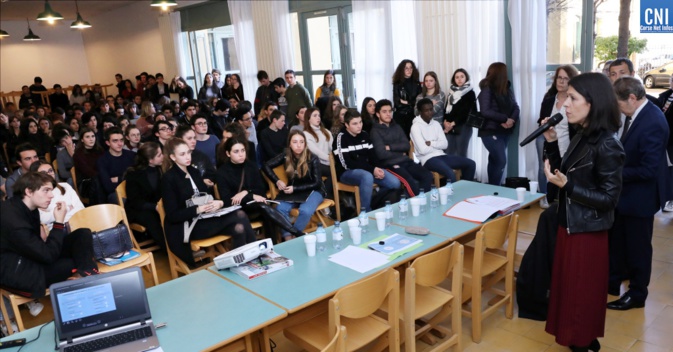 La Rectrice a présenté aux élèves du Fesch,  les grands changements de la réforme du Baccalauréat / Photo : Michel Luccioni
