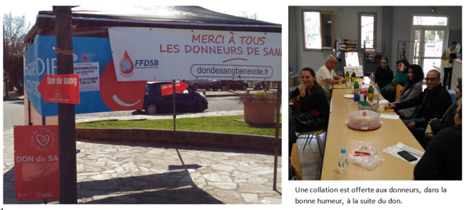 Don du sang : Une affluence record à Ghisonaccia Don du sang : Une affluence record à Ghisonaccia