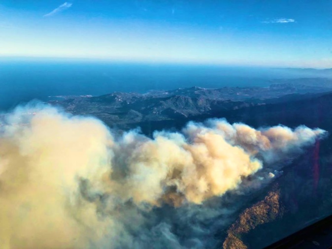 Accalmie sur le front de l'incendie de Calenzana Accalmie sur le front de l'incendie de Calenzana