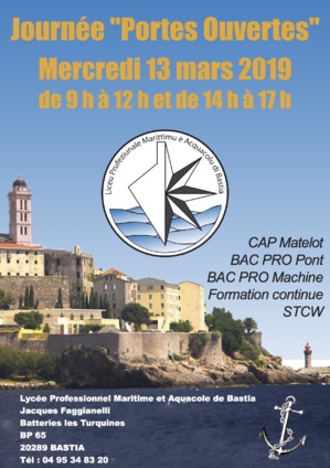 Portes Ouvertes au Lycée Professionnel Maritime et Aquacole de Bastia : De nombreuses opportunités d'emploi à saisir Portes Ouvertes au Lycée Professionnel Maritime et Aquacole de Bastia : De nombreuses opportunités d'emploi à saisir