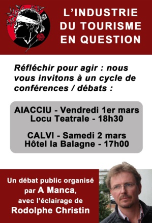 L'industrie du tourisme en question: des conférences à Ajaccio et Calvi