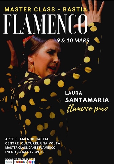 Bastia : Laura Santamaria,  talentueuse danseuse andalouse, invitée de Arte Flamenco !