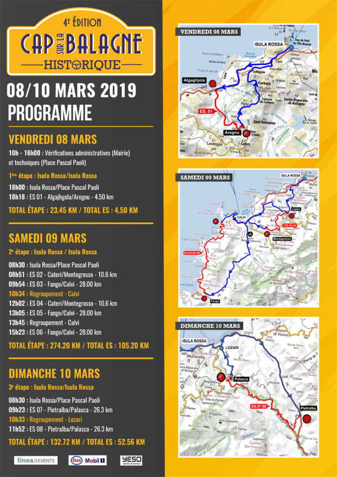 4e édition du Rallye Historique Cap sur la Balagne du 8 au 10 mars