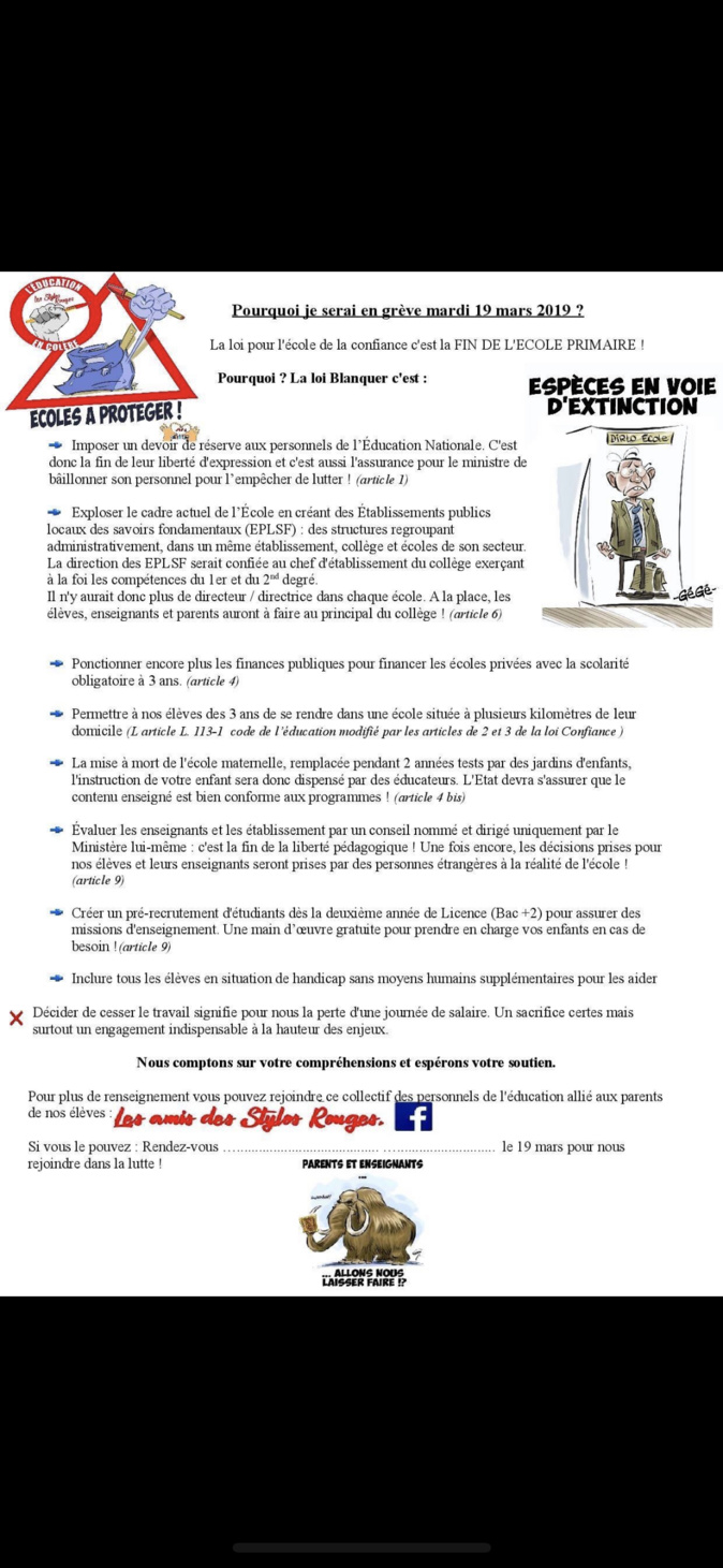 Grève du 19 mars : 54 % de grèvistes chez les professeurs des écoles corses Grève du 19 mars : 54 % de grèvistes chez les professeurs des écoles corses