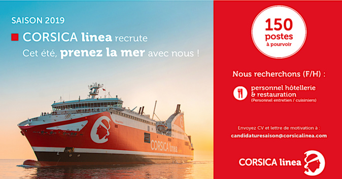 CORSICA linea recrute 150 collaborateurs pour la saison estivale 2019 CORSICA linea recrute 150 collaborateurs pour la saison estivale 2019
