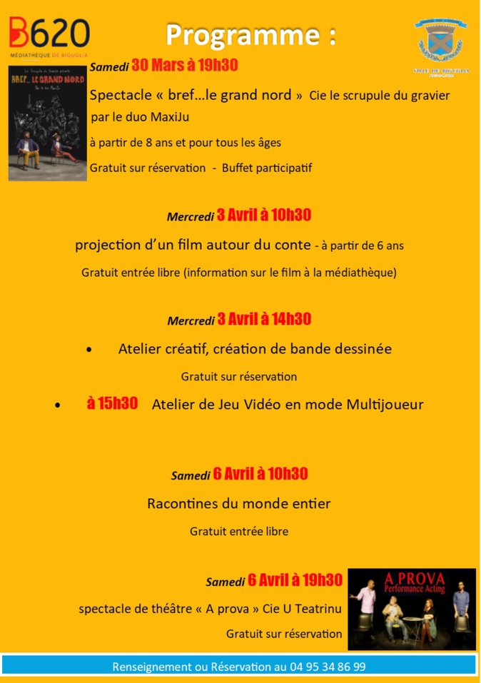 Biguglia : La 1ère édition d’un "festival de conte" Biguglia : La 1ère édition d’un "festival de conte"